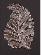 Set of 6 Elegant Lace Leaf Table Mats - Rose Gold